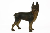 Lot 165 - A cast iron and painted figure of a Boston Terrier