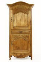 Lot 454 - A large French fruitwood housekeeper's cupboard
