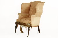 Lot 367 - A 19th century and later wing armchair