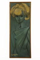 Lot 351 - Barry Leighton Jones
A BLONDE HAIRED LADY
oil on canvas
122cm x 44cm