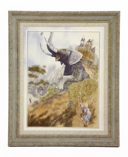 Lot 347 - Johnny Gaston
THE MURAK OF HARAD OLIPHANT UNDER ATTACK
watercolour
signed and dated l.r.