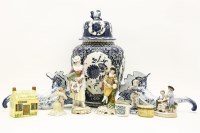 Lot 252 - A modern Delft vase and cover