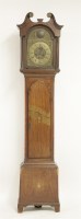 Lot 354A - A 19th century inlaid oak eight day longcase clock