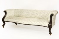 Lot 379 - A large Victorian serpentine fronted roll top settee