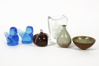 Lot 139 - A Danish Studio Pottery miniature vase and bowl