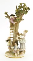 Lot 151 - A Meissen fruit-picking group