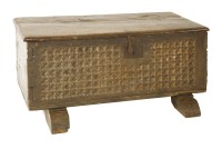Lot 563 - An oak six-plank chest