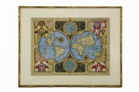 Lot 307 - A hand drawn map of the world