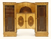 Lot 441 - An Art Deco walnut and maple display cabinet