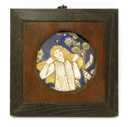 Lot 21 - A Morris & Co. tile fragment depicting Thisbe