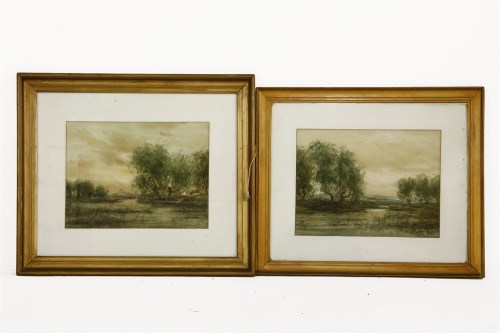 Lot 305 - John Hamilton Glass SSA (Scottish 1890 - 1925) 
A pair of watercolour landscapes of trees to the foreground and hills in the distance