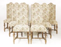 Lot 643 - A set of eight Carolean-style dining chairs