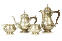 Lot 134A - A four piece silver tea and coffee service