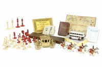 Lot 167 - A late Victorian bone chess set