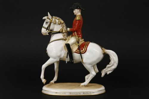 Lot 190 - A Vienna porcelain horse and rider