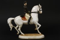 Lot 192 - A Vienna porcelain Spanish Riding School horse and rider