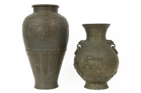 Lot 422 - A Japanese bronze vase