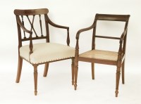 Lot 598 - Two 19th century elbow chairs