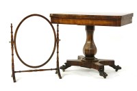 Lot 581 - A Victorian rosewood fold over card table