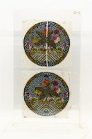 Lot 314 - 19th century Chinese silk rank badges in a perspex frame
