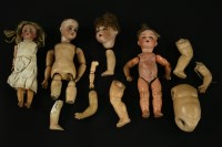 Lot 327 - Bisque head dolls