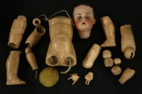 Lot 266 - A large bisque head doll