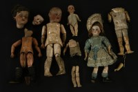 Lot 351 - Bisque head dolls
