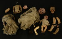 Lot 360 - Three bisque head dolls