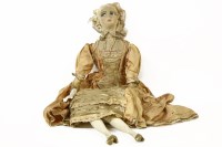 Lot 282 - A large jointed fabric and plaster doll