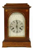 Lot 218 - An early 20th century inlaid mahogany clock