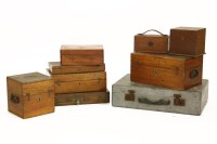 Lot 372 - A collection of 19th century and later mahogany instrument cases