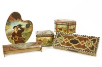 Lot 187 - Five Huntley and Palmers biscuit tins