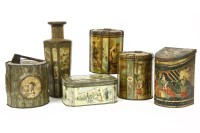 Lot 175 - Six Macfarlane Huntley & Palmers and victory biscuit and gum tins