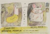 Lot 513 - Vic Reeves (b.1959)
'DISNEYS PEOPLE AND THEIR LOOKALIKE STARS'
Signed and inscribed 'by Vic Reeves of Greenwich Modern Artists Collective (GMAC)'