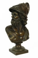 Lot 426 - A bronze bust of a hiersuit male in cast helmet