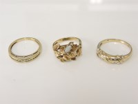 Lot 50 - A 9ct gold single stone leaf spray opal ring