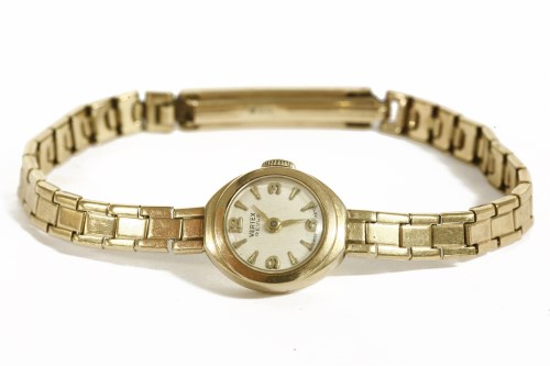 Lot 18 - A ladies 9ct gold Vertex mechanical bracelet watch