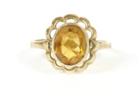 Lot 1 - A 9ct gold single stone citrine ring