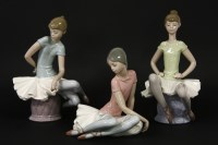 Lot 345 - Three Lladro figures of ballet dancers
