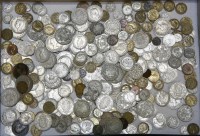 Lot 100 - A quantity of coins comprising two bags of old pennies