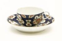 Lot 199 - An 18th century Worcester porcelain teacup and saucer