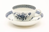 Lot 413 - An 18th century Worcester porcelain teacup and saucer