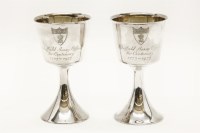 Lot 114 - A pair of silver goblets