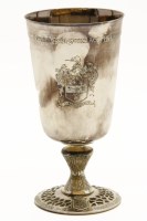 Lot 116 - A silver goblet