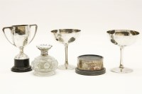 Lot 130 - A pair of silver champagnes coupes