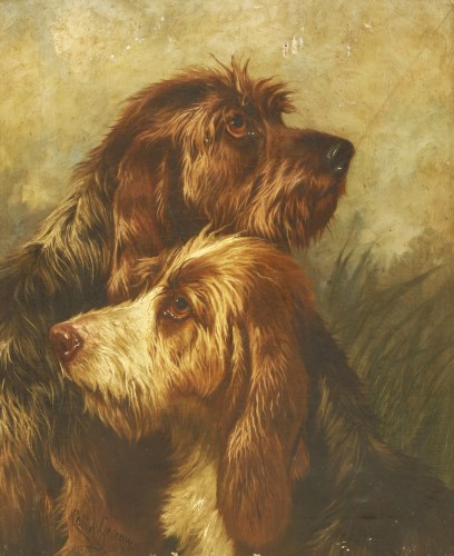Lot 88 - Colin Graeme Roe (1857-1910)
OTTER HOUNDS with another similar
Each signed and dated '92' and '93' l.l. respectively