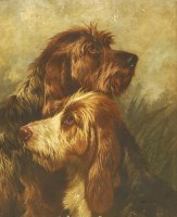 Lot 88 - Colin Graeme Roe (1857-1910)
OTTER HOUNDS with another similar
Each signed and dated '92' and '93' l.l. respectively