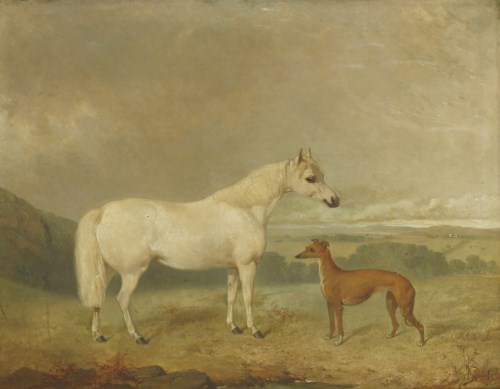 Lot 23 - James Cassie (1819-1879)
HORSE AND GREYHOUND
Signed and dated '1857' l.r.