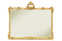 Lot 584 - Modern rectangular gilt mirror