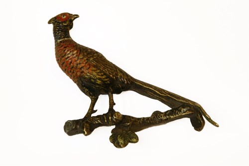 Lot 74 - An Austrian cold painted bronze  model of a pheasant